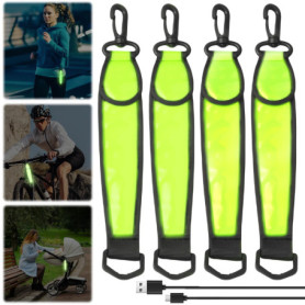 Lot de 4 Cartables LED Clignotants pour Enfants - Sécurité et Visibilité