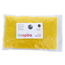 Perles Rocaille en Verre Jaune 2,3 mm - 500 g pour Création de Bijoux