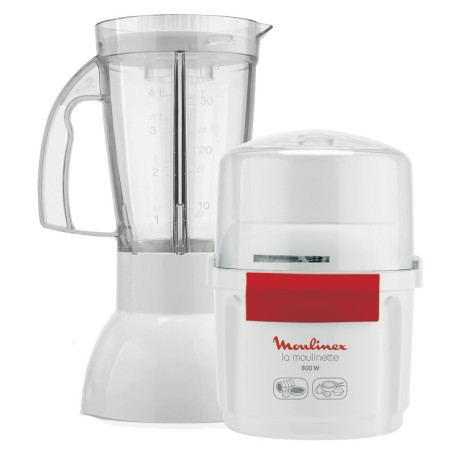 Moulinex La Moulinette AR680120 - Hachoir et Mixeur 800W avec Double Lame Inox