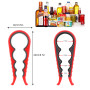 4 Pcs Multifonctionnel Ouvre Bocal Manuel Ouvre Boîte Manuel Ouvre-bouteilles 4/5/6 en 1 Convient Pour L'arthrite les Personnes 