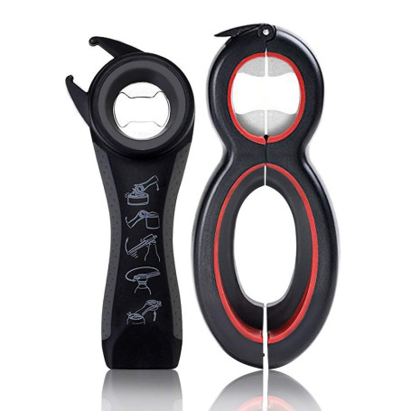 Ouvre-bouteilles multifonctions, ouvre-bouteille multifonctions et ouvre-pots, outil de cuisine 5 en 1 et 6 en 1, couvercle pivo