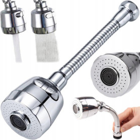 Extension de Robinet Flexible 360° PARENCE - Aérateur Chromé avec 2 Modes