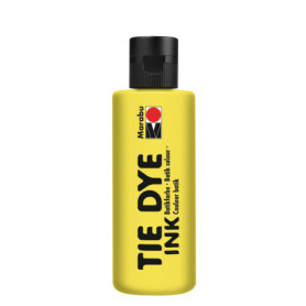 Peinture Tie Dye Marabu - Teinture Batik Jaune 80 ml pour Textiles Clairs