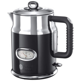 Bouilloire Électrique Vintage Russell Hobbs 1,7L Noir - Ébullition Rapide et Design Élégant