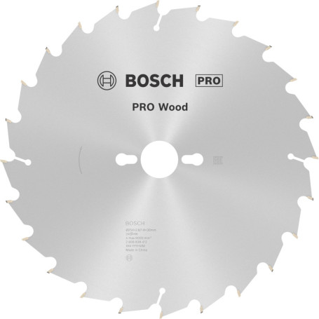 Lame de Scie Circulaire Bosch PRO Wood pour Bois - 254 mm