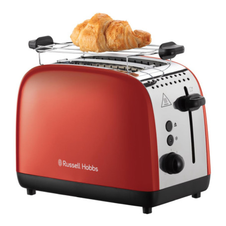 Grille-pain Russell Hobbs Colours Plus Inox Rouge pour 2 Tranches
