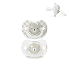 Lot de 2 Sucettes Brillantes pour Bébé 0-6 Mois - Suavinex SX Pro