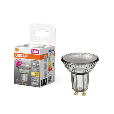 Spot LED Osram Superstar PAR16 80 Dimmable 6,9W Blanc Chaud