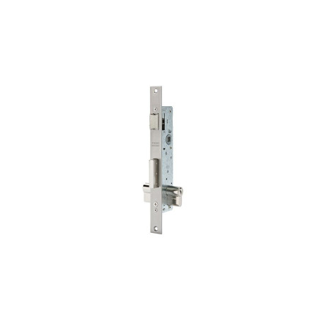 Serrure à larder Tesa Assa Abloy 2210E pour profilés métalliques - Inox, entrée 35 mm
