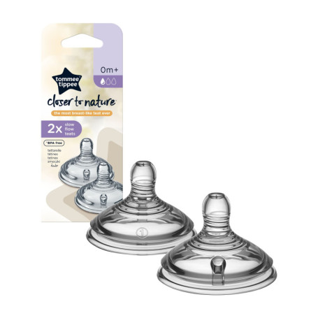 Tétines Biberon Tommee Tippee Natural Start - Débit Lent, Lot de 2
