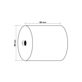 Exacompta Carton de 50 Bobines Thermiques 80mm pour Tickets de Caisse