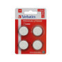 Piles Boutons Lithium CR2450 Verbatim - Lot de 4 pour Horloges et Télécommandes