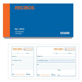 Pack de 10 Talonaires Reçus de Paiement - Format 21x10 cm