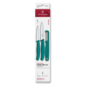 Set de Couteaux à Légumes Victorinox Swiss Classic avec Éplucheur - 3 Pièces Vert