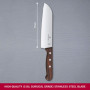 Couteau Santoku Victorinox en Bois de Palissandre - Lame 17 cm Extra-Tranchante