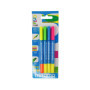 Surligneurs Mitama Fluo Twice - Lot de 4 Couleurs Assorties à Double Pointe