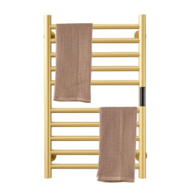 Sèche-Serviettes Électrique Doré DUDYP avec Minuterie et Contrôle de Température