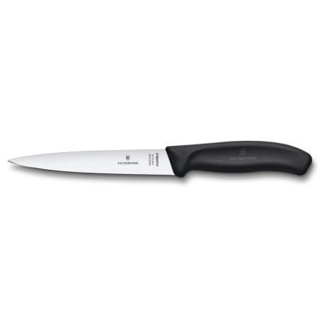 Couteau à Fileter Victorinox Swiss Classic 16 cm - Manche Ergonomique Noir