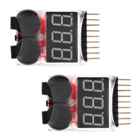 DollaTek Moniteur de Batterie Lipo avec Alarme et Indicateur LED - 2PCS