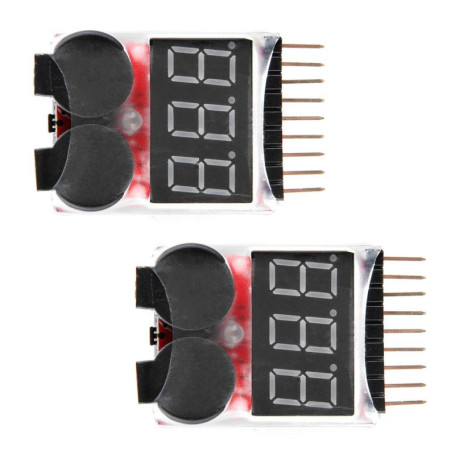 DollaTek Moniteur de Batterie Lipo avec Alarme et Indicateur LED - 2PCS