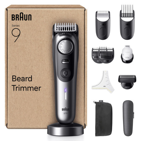 Braun Tondeuse à Barbe Series 9 BT9545 - Kit Professionnel avec Outils et 52 Longueurs