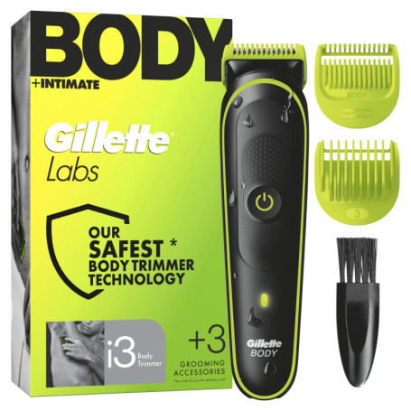 Tondeuse Gillette Labs i3 pour Corps et Zone Intime - Étanche et Sûre