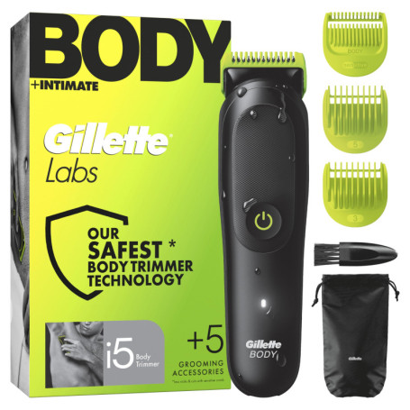 Tondeuse Gillette Labs i5 pour Corps et Zones Sensibles - Étanche et Précise