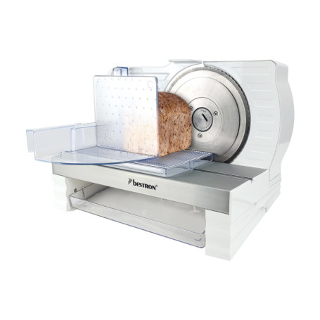 Trancheuse à Pain Bestron avec Lame en Acier Inoxydable - Réglage Épaisseur 0 à 20 mm