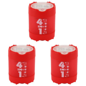 Taille-crayon 4-en-1 KUM avec réservoir - Multipack de 3, rouge
