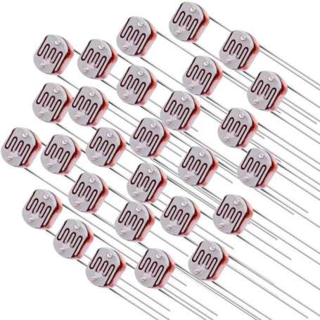 DollaTek 100 Pcs Photorésistances LDR 5mm pour Détection de Lumière