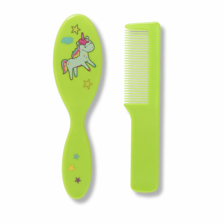 Set Brosse et Peigne Licorne pour Bébé - Soin Doux des Cheveux