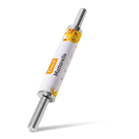 Rouleau à Pâtisserie IPEA en Acier Inoxydable avec Poignées - 43 cm