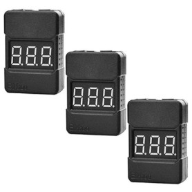 GERUI Lot de 3 Testeurs de Tension de Batterie 2 en 1 pour Lipo et Li-ion