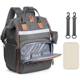 Sac à Dos à Langer Romon pour Bébé - Grande Capacité et Poches Isothermes