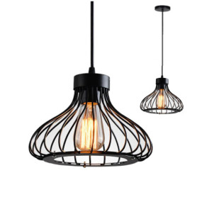 Suspension Vintage en Métal Noir - Luminaire Industriel Chrasy