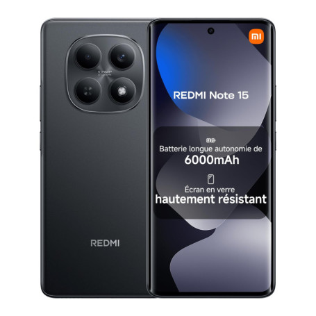 Xiaomi Redmi Note 15 - Smartphone 8 Go RAM, 128 Go Stockage, 6000 mAh, 108 Mpx, Écran FHD+ 6,77"