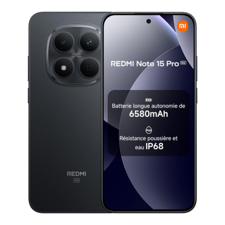 Xiaomi Redmi Note 15 Pro 5G - Smartphone 8 Go RAM, 512 Go, Écran AMOLED 6,83", 200 MP, Batterie 6580 mAh