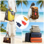 AiQInu - 3 Étiquettes de Bagage en Cuir PU pour Voyage