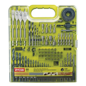Coffret complet de 90 accessoires pour perceuse-visseuse RYOBI