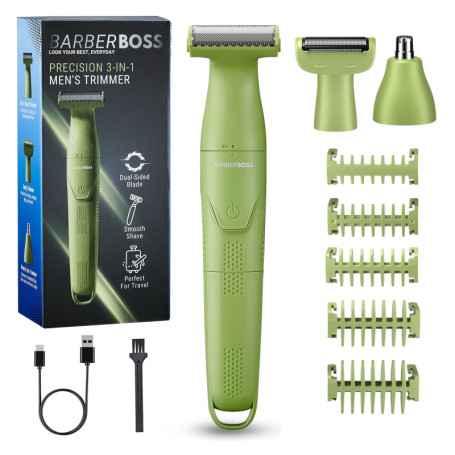 Tondeuse de Détail 3 en 1 BarberBoss - Rasoir Sans Fil Rechargeable