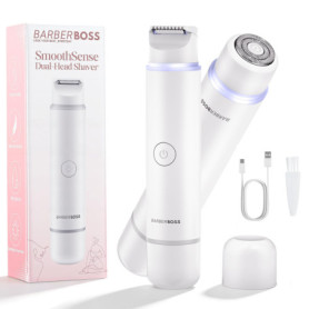 Rasoir Électrique 2 en 1 BarberBoss pour Femme - Tondeuse Visage et Corps