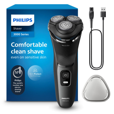 Philips Rasoir Électrique Series 3000 Wet & Dry pour Hommes