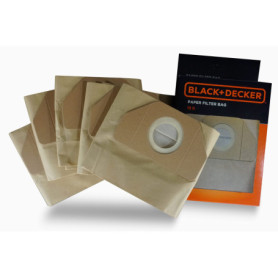 Sacs Filtrants en Papier BLACK+DECKER 15L pour Aspirateurs