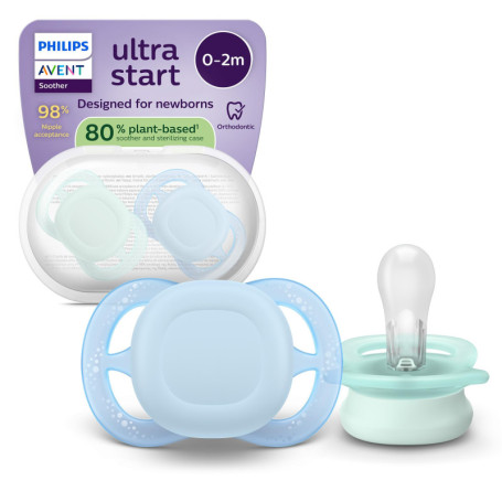 Sucettes Orthodontiques Philips Avent Ultra Start pour Nouveau-nés - Lot de 2