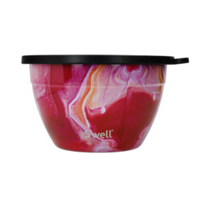 S'well Saladier Agata Rose 1.9L avec Récipient à Condiments