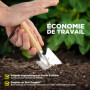 Truelle de Jardin WORKPRO 28 cm en Acier Inox avec Manche en Bois