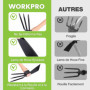 Serfouette de Jardin WORKPRO 2 en 1 avec Manche en Bois de Hêtre