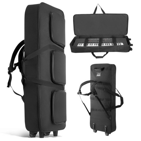 Sac à Roulettes VEVOR pour Clavier 88 Touches - Housse de Transport Durable
