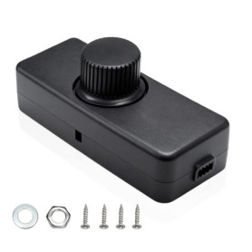 Variateur de Lumière LED HUAREW - Gradateur Noir 3-100W pour Lampes