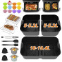 Pietuley 29 Pcs Accessoire Air Fryer pour Ninja Foodi Flex 10,4 L AF500EU COSORI 10L, Moule Silicone Air Fryer pour Ninja AF500E